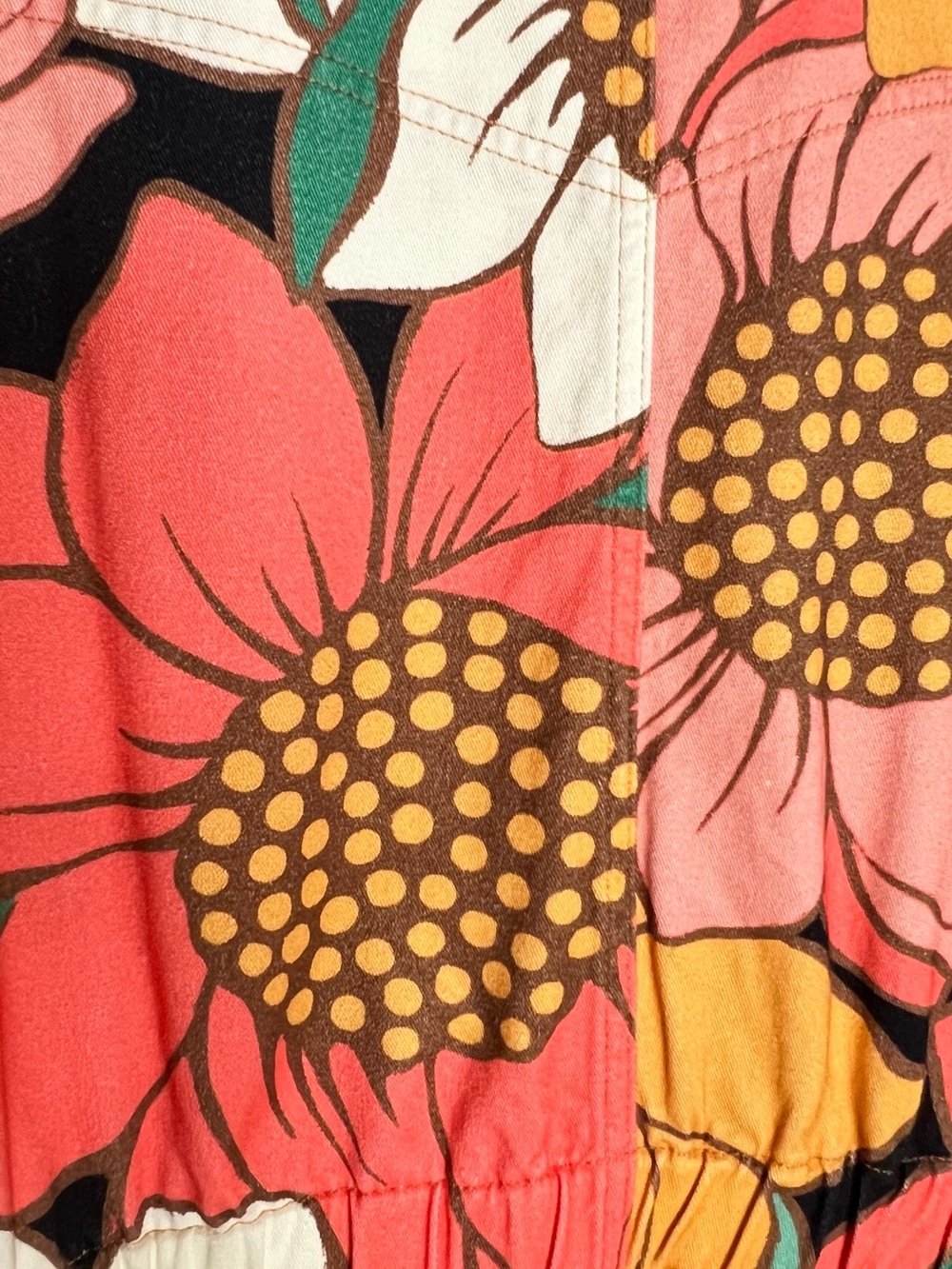 Farm Rio Sun flower Jumpsuit in Coral & Yellow - Picture 4 of 9